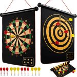 BATURU Dart Board Toys Gifts for 6 7 8 9 10 Year Old Boys, Magnetic Dart Board with 12pcs Magnetic Darts (Traditional)