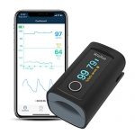 Wellue Bluetooth Pulse Oximeter Fingertip, Blood Oxygen Saturation Monitor with Alarm, Free APP,Batteries, Carry Bag & Lanyard