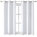 Rutterllow White Room Darkening Curtains 2 Panels for Bedroom, Grommet Top (38×54 Inch, Pure White)