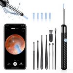 Ear Wax Removal Tool- Ear Cleaner with Camera, Otoscope with Light and 8 Pcs Ear Cleaner, Ear Wax Removal Kit with 6 Ear Pick, for iPhone, iPad, Android Phones