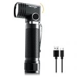 Flashlights,Rechargeable Magnetic Flashlight Super Bright 1000 lumens 6 Modes led Flashlight for Camping,Garage Work, 90°Twist EDC Pocket Tactical Flashlight IP65 Waterproof NICRON N9