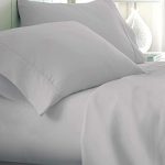 800 Thread Count Sheets for King Size Bed, Long Staple Cotton Sheets Set (4Pc), High Thread Count Sheets vs Egyptian Cotton Sheets King Size, 16″ Elasticized Deep Pocket – Silver Grey Hotel Sheets