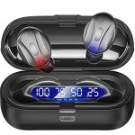 Earbuds 5.0 Mini Headphones, in-Ear Earphones with Charging Case, IPX5 Waterproof Hi-Fi Stereo Built-in Mic Headset for All Smart Phone