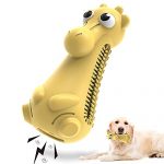 Dog Toys for Aggressive Chewers,PUPSAND Indestructible Large Dog Chew Toy for Teeth Cleaning,Durable Pet Teething Chew Toys Large Breed,Natural Rubber Tough Squeaky Dog Toys for Medium Large Dogs
