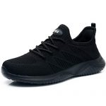 Akk Black Women’s Sneakers Slip On Walking Tennis Shoes Memory Foam Lightweight Breathable Workout Work Gym Athletic Shoe Size 11