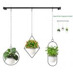 Hanging Planters for Window Indoor Plants – Window Plant Hanger – Wall Plant Hangers Indoor – Hanging Plant Holder Indoor with 3.7″ Ceramic Hanging Pot Wall Ceiling Home Office Decor