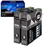 Uniwork Remanufactured Ink Cartridge Replacement for Epson 202 202XL T202XL T202 to use for Workforce WF-2860 Expression Home XP-5100 Printer Tray (2 Black)