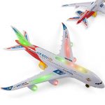 Kidsthrill Kids Airplane Toys for 3 Year Old + with Bump and Go Tech, Plane Toys with Colorful Flahing Lights with Sound & Music, Toy Airplane for Boys & Girls,