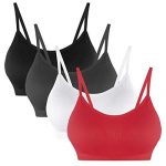 B.BANG Padded Bralettes for Women Seamless Strappy Sports Bra Comfortable Mini Yoga Camisole Bras