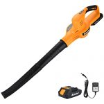 Adedad 20V Cordless Leaf Blower Powerful,Electric Handheld Sweeper Power Battery 2.0 Ah Li-ion Battery 150 MPH,Variable-Speed,Lightweight for Blowing Leaf/Snow