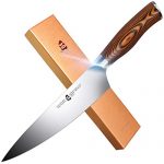 TUO Chef Knife Chef’s Knife Kitchen Knives Razor Sharp 8 inch High Carbon German Stainless Steel Cutlery Rust Resistant Comfortable Pakkawood Handle Gift Packaging Fiery Phoenix Series