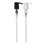 Bar5F Universal Pumps for Shampoo, Conditioner, Gel, Body Wash, etc, For 1 Liter/33.8 Ounce/1000ml Bottles, set of 2, Black & White