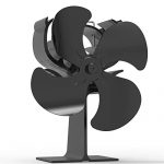 THE THREE MUSKETEERS III M Heat Powered Fireplace Fan with 4 Blade for Christmas Design, Eco-Friendly Stove Fan for Wood Burner – Reindeer Type