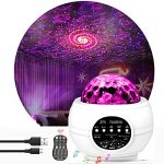 Galaxy Star Light Projector LED Nebula with Red Galaxy Starry Projector Light Build-in Hi-Fi Stereo Music Speaker for Bedroom/Pary/Birthday Gifts/Home Theatre (White Color)