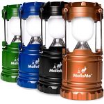 MalloMe LEDs Camping Lantern Flashlights 4 Pack – Super Bright – Portable Outdoor Lights (Multicolored) (Batteries not Included for 4 pack)