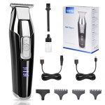 Renpho Trimmer for Men Professional Cordless hair Clippers Kit Electric for Barbers Hair Cutting, Hair and Beard T-blade Trimmer for Home, 4-Speed Motor, Precise Length Settings,Great for Dad.