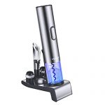 HOMEJOY Electric Wine Opener, 6-in-1 Wine Gift Set Automatic Rechargeable Cordless Vacuum Pump with Foil Cutter, Vacuum Stopper, Wine Pourer, Store Stand, for Home Party Wedding