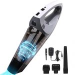 Portable Handheld Vacuum Cordless Cleaner – High Power Suction Wireless​ Vacuums Cleaners Powered by Battery Rechargeable – Mini & Small ​Hand Held Vac for Home Pet Hair Car Cleaning Color Grey
