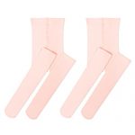 HETH Girls’ Ultra Soft Pro Dance Tight Ballet Footed Tight (Pink 2 Pairs,Small)