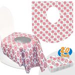 20 Packs Extra Large Disposable Toilet Seat Covers – Toddler Toilet Covers for Full Coverage On Toilet or Potty – Ideal Travel Toilet Seat Covers for Both Kids and Adults