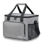 OMOVEE Cooler Bag 30L (40 cans) Portable Soft Cooler, Leakproof Insulated Bag, Large Cooler for Travel Beach Picnic, Camping shopping, Grey