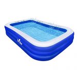 Hilor Inflatable Swimming Pool, 120″x72″x22″ Full-Sized Swimming Pools Above Ground for Kids, Adults, Garden, Backyard, Outdoor Swim Center Water Party Family Pool Royal Blue