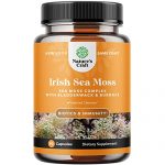 Organic Irish Sea Moss Capsules – Sea Moss and Bladderwrack Capsules with Burdock Root Superfood Blend for Immune Support Heart Health Fertility Joint Health and Thyroid Support for Women and Men