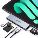 iPad Pro USB C HUB GIISSMO Adapter for iPad Pro 2021 M1 2020 2019 2018 11 12.9 inches iPad Air 4 iPad Mini 6, 4K HDMI USB SD/TF Slots PD 3.5mm Audio, iPad Air 4th Generation Accessories