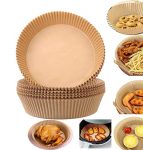 Air Fryer Disposable Paper Liner, Dia-6.3inch Non-Stick Air Fryer Liners,Air Fryer Liners Cooking Paper for Air Fryer for Baking Roasting