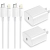 【Apple MFi Certified】 iPhone Fast Charger 20W PD USB C Wall Charger 2-Pack 6FT Cable Fasting Charging Adapter Compatible with iPhone 13 Pro/12/12 Mini/12 Pro Max/11 Pro Max/XS Max/XS/XR/X/8Plus