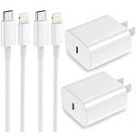 【Apple MFi Certified】 iPhone Fast Charger 20W PD USB C Wall Charger 2-Pack 6FT Cable Fasting Charging Adapter Compatible with iPhone 13 Pro/12/12 Mini/12 Pro Max/11 Pro Max/XS Max/XS/XR/X/8Plus