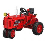 Bonjure Classic Building Blocks Tractor Building Blocks, Including The Rear axle Structure, Shifting Structure, Steering Structure, openable Hood and Other Functions.