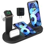 Wireless Charger 4 in 1 Charging Dock for iWatch and Airpods Pro Charging Station Charging Stand for iPhone 13/12/12 Mini/11 Pro Max/SE/X/XR/Xs Max 8/8 Plus,for Samsung Galaxy Series Phone