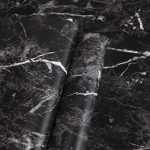 Black Marble Paper Granite Wallpaper 17.71″ X 275″ Peel and Stick Countertop Contact Paper Self Adhesive Waterproof Thickening for Kitchen Bathroom and Furniture