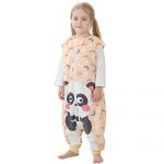 MICHLEY Baby Unisex Sleeveless Sleeping Bag with Feet Autumn Winter Sleeping Sack Polyester Wearable Blankets for Toddler, Panda, 1-3T