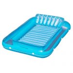 Swimline Original Suntan Tub Classic Edition Inflatable Floating Lounger Blue | Personal Tanning Pool Hybrid Lounge | Comfort Pillow | Fill with Water | for Kids & Adults | Reflective Tanning Design