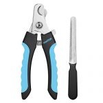 HAWATOUR Dog Nail Clippers, Professional Pet Nail Clipper & Trimmers with Safety Guard to Avoid Over Cutting, Grooming Razor with Nail File for Cat Small Medium Large Dog, Blue