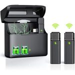 BILIYIP 2 Wireless Lavalier Microphones Compatible with iPhone iPad with 56H Charging Case, 2.4GHz Plug-Play Wireless Mic for Interview Live Stream Video Recording TikTok, Noise Reduction Auto Syncs