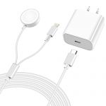 Apple Watch Magnetic Fast Charger, 20W PD USB C Charger iWatch Charger with 2 in 1 Charging Cable 5ft Compatible with iPhone 13/13ProPhone 12/12Mini/12Pro/12Pro Max, iPod iPad, Apple Watch 7 6 5 SE