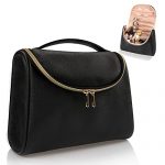Travel Makeup Bag, Ethereal Cosmetic Bag for Women Large Capacity Makeup Organizer Bag Vegan Leather Makeup Brushes Bag Waterproof Toiletry Bag for Women