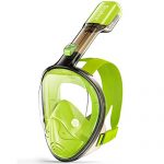 Greatever Snorkel Mask Foldable Panoramic View Full Face Snorkeling Mask with Detachable Camera Mount, Dry Top Set Anti-Fog&Anti-Leak, for Adults&Kids