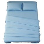 SONORO KATE Bed Sheet Set Super Soft Microfiber 1800 Thread Count Luxury Egyptian Sheets 16-Inch Deep Pocket Wrinkle-4 Piece(Queen Lake Blue)