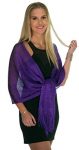 Shawls and Wraps for Evening Dresses, Metallic Sparkle Womens Wedding Purple Shawl