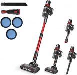 Micol 27000Pa Cordless Vacuum Cleaner, 350W Brushless Motor Stick Vacuum, Up to 45 Minutes Runtime Detachable Battery, 4 in 1 Handheld Lightweight Vacuum for Home Hard Floor Carpet Pet Car