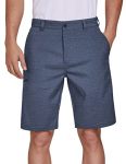 PULI Men’s Casual Shorts Stretch Hybrid Dress Golf Flat Front Lightweight Quick Dry UPF with Pockets Blue 32