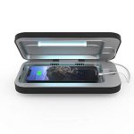PhoneSoap 3 UV Cell Phone Sanitizer and Dual Universal Cell Phone Charger | Patented and Clinically Proven 360 Degree UV Light Sanitizer | Cleans and Charges All Phones (Black)