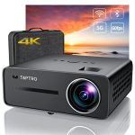TOPTRO X5 5G WiFi Bluetooth Projector, 360 ANSI Lumen Full HD Native 1080P Projector, Outdoor Projector 4K Support 4P/4D Keystone, Zoom, 300″ Display, PPT, for Home Theater and Small Office Use