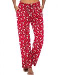 Ekouaer Women’s Lounge Pants Comfy Pajama Bottom with Pockets Stretch Plaid Sleepwear Drawstring Pj Sleep Bottoms Pants