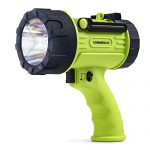 IP67 Waterproof Rechargeable Spotlight, EMMMSUN 2000 Lumens with Red Filter Handy Flashlight with Adjustable Stand,10000mAh 20h Ultra-Long Standby for Boating, Hunting, Hurricane Survival