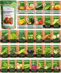 16,000 Heirloom Seeds for Planting Vegetables and Fruits – 32 Variety, Non-GMO Survival Seed Vault